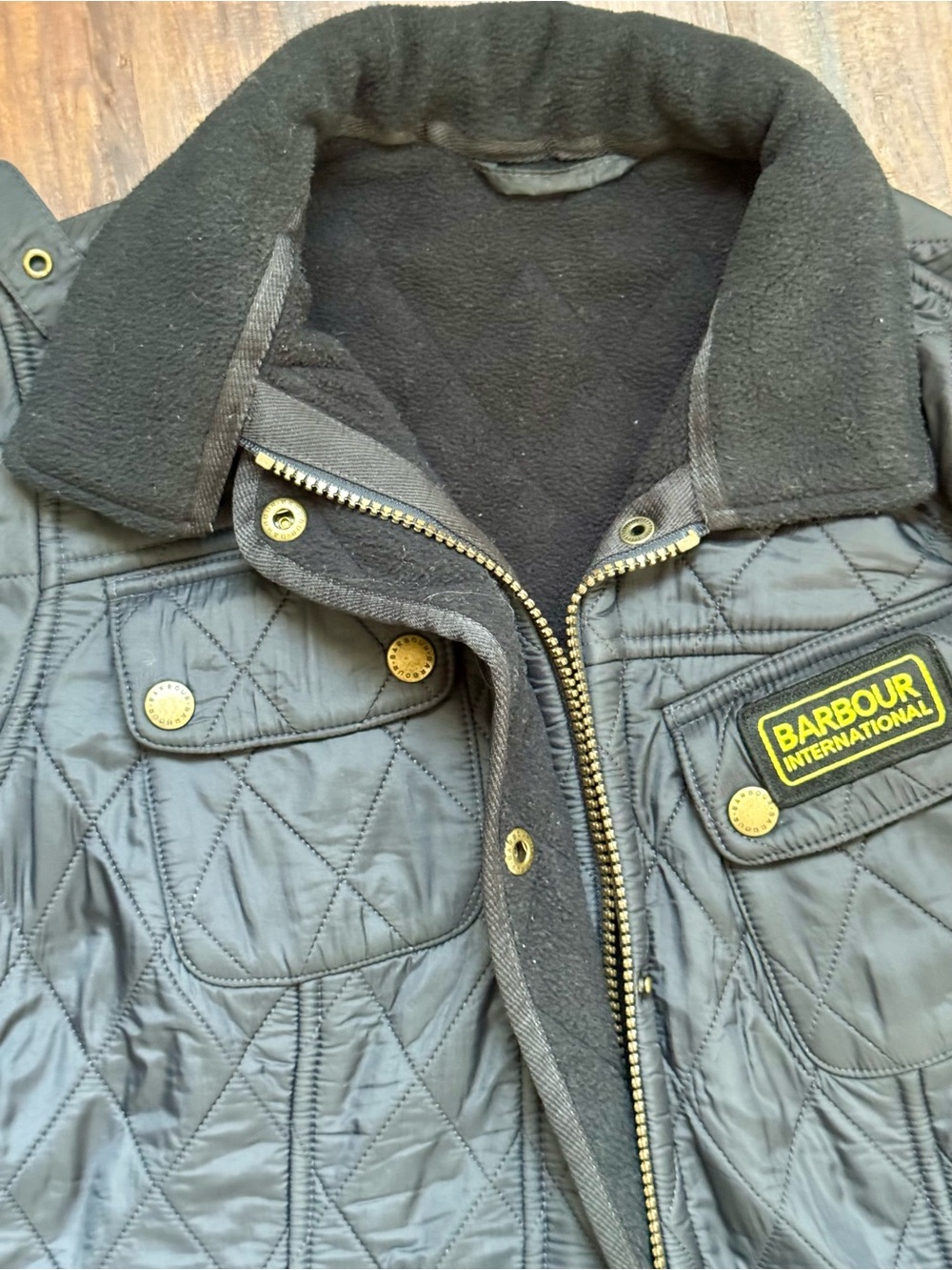 Barbour Women’s Black Quilted Belted Field Jacket, Size 4 - Picture 2 of 10